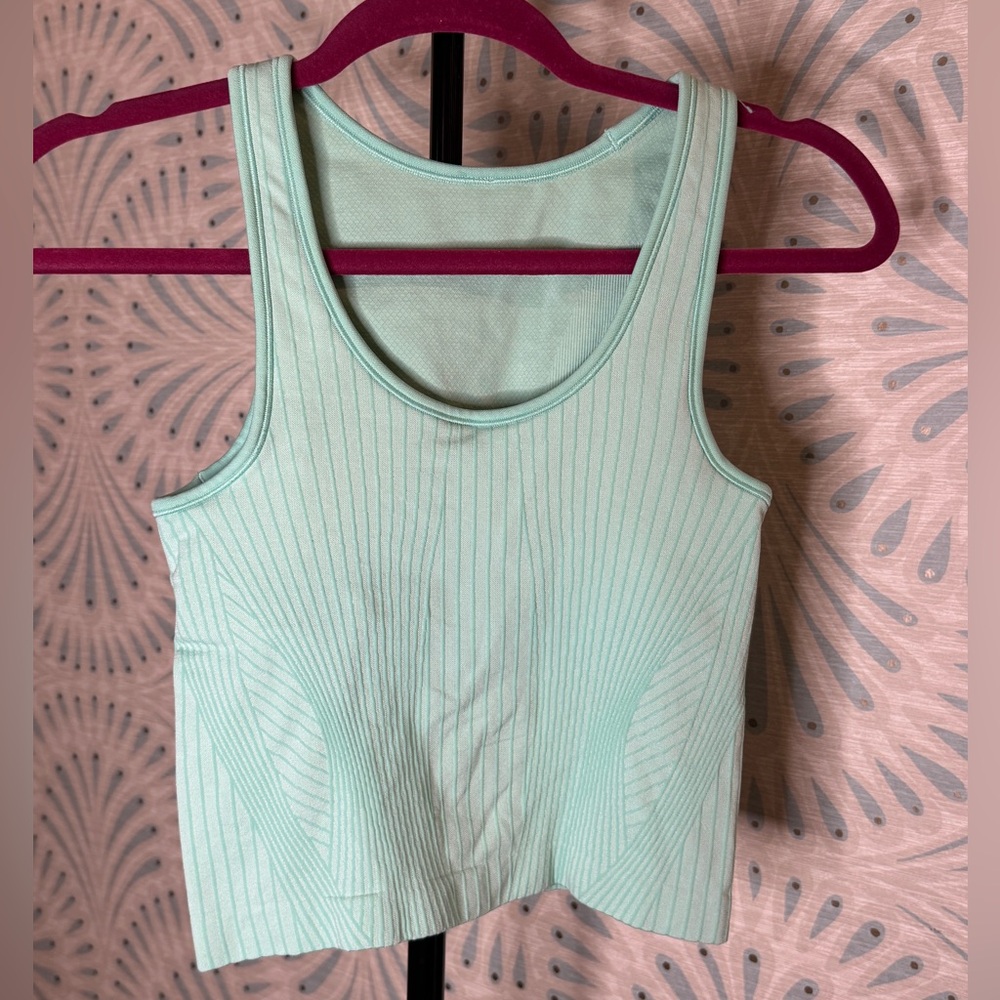 lululemon athletica Mint Green Ribbed Tank Top